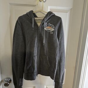 Hollister Charcoal Zip-Up Jacket